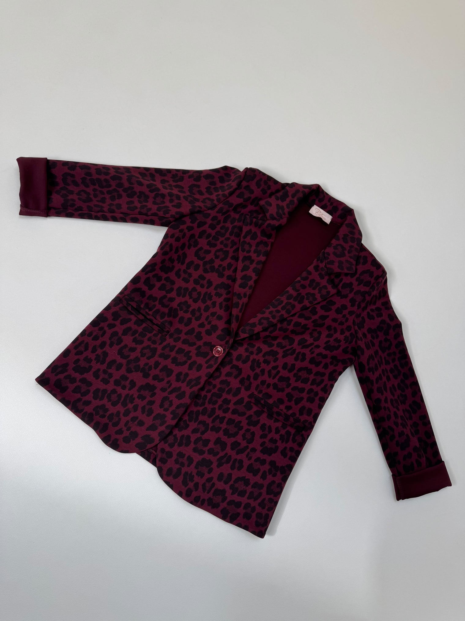 Stretch Butterstoff Blazer LOOK TO THE SKY LEO rot/schwarz