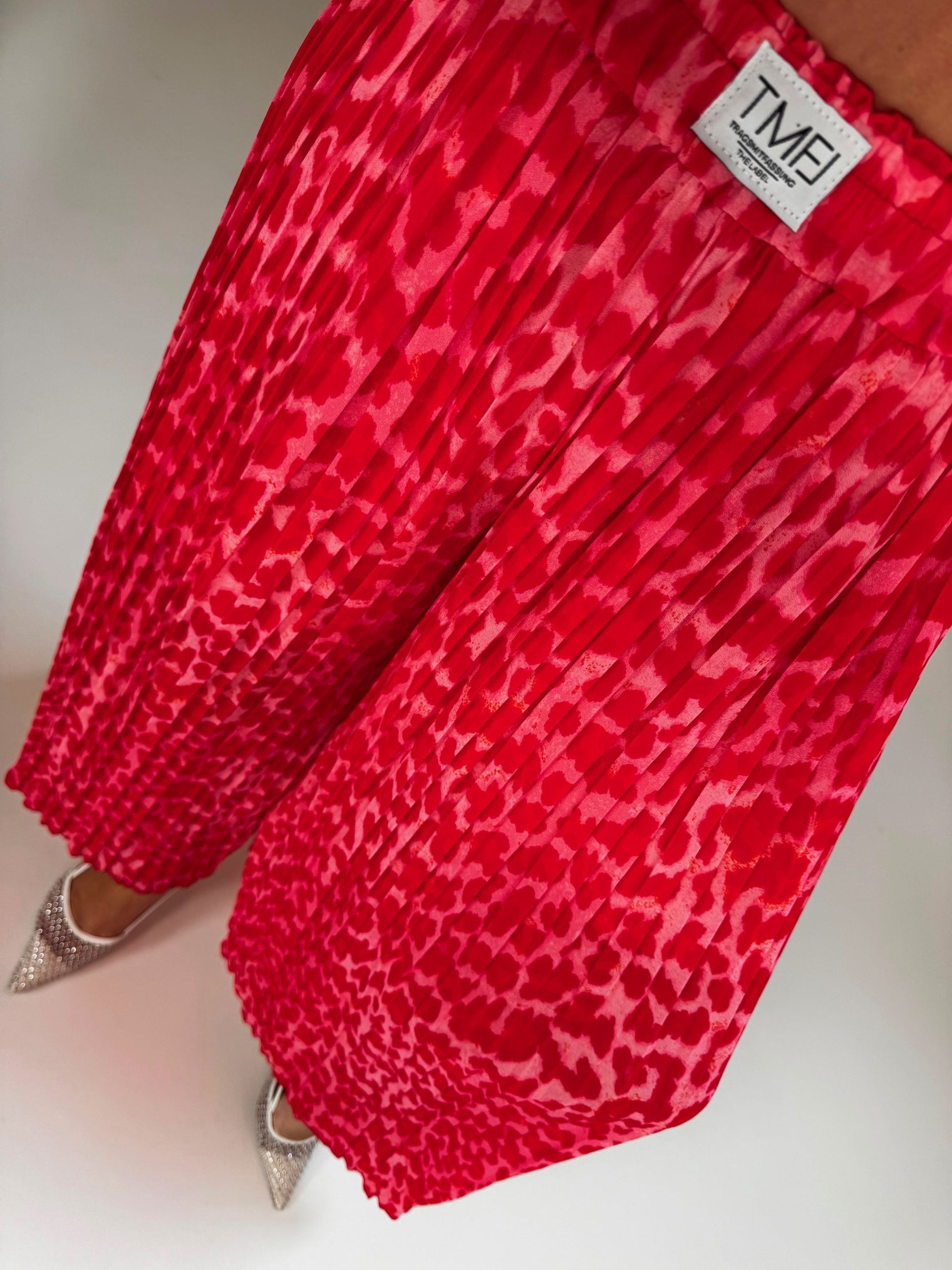 Signature Plisseehose rot LEO POWER rot/pink