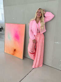 Hose mit Seide LEO LOVER Wassermelone rosa Koralle