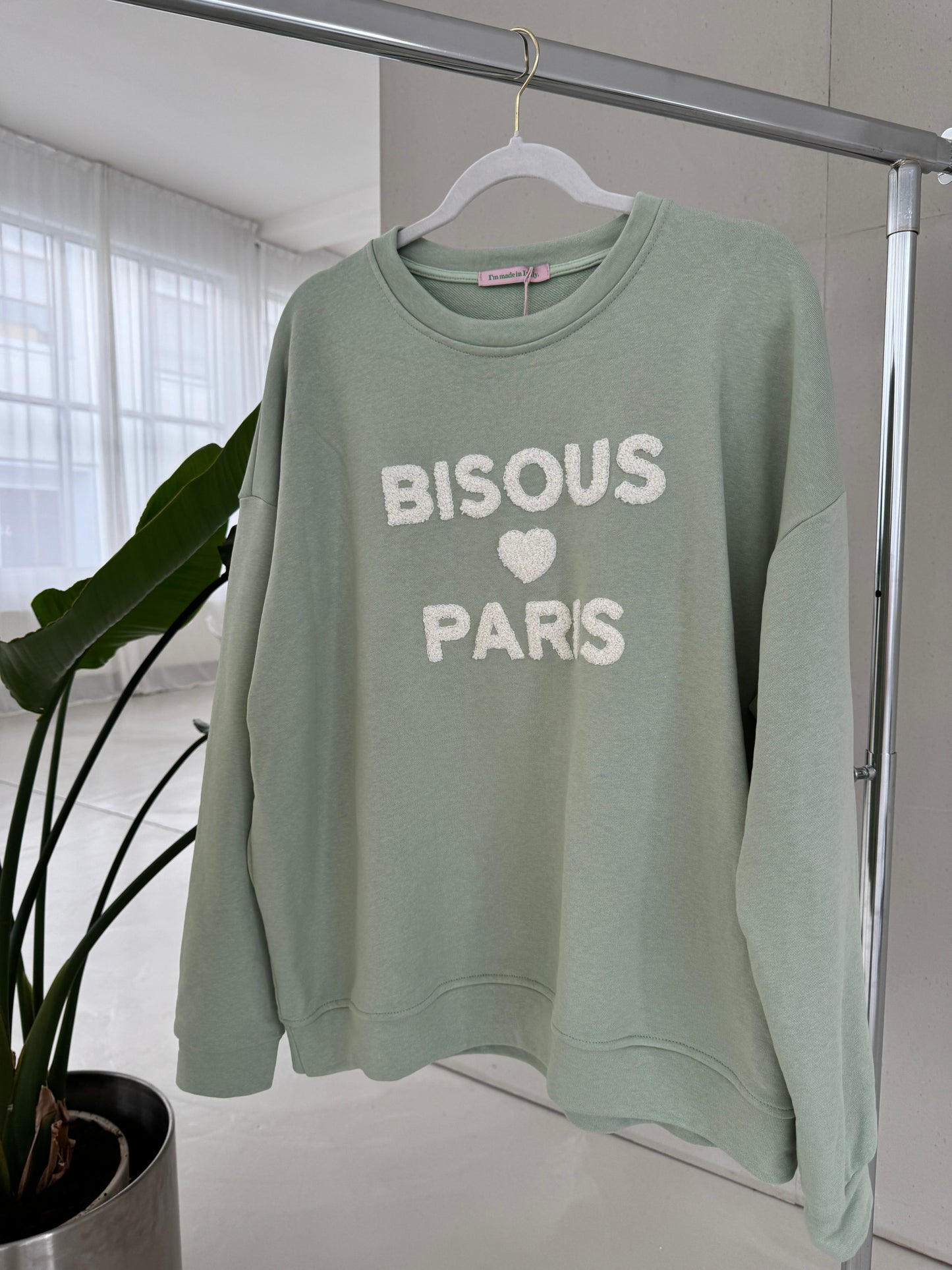 Sweater BISOUS PARIS mintgrün