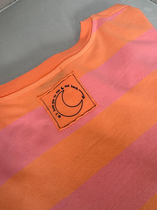 Sweatshirt kurzarm rosa/peach LOVE YOU TO THE MOON