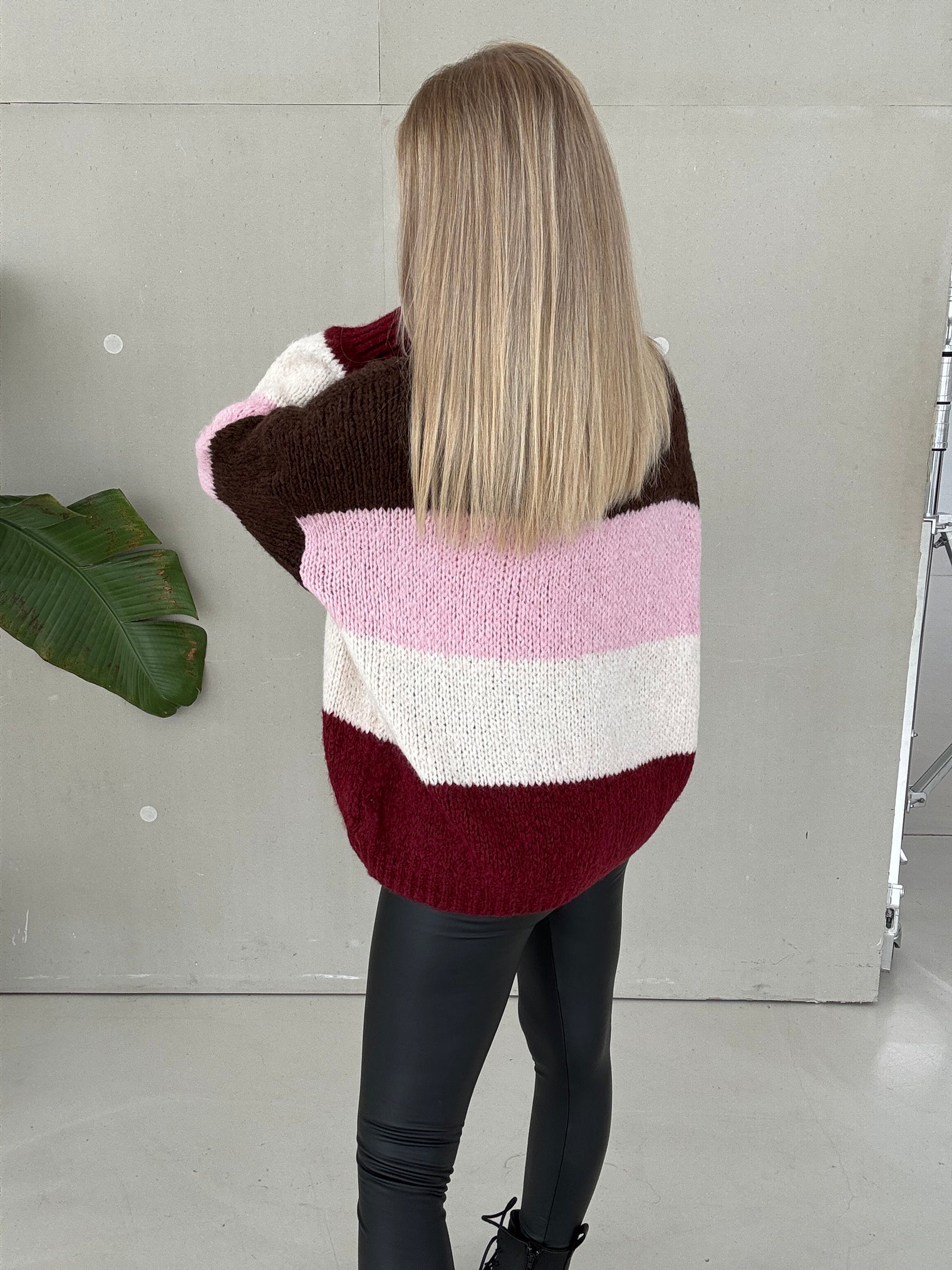 Signature Pullover MY LOVELY STRIPES burgundy/rose/creme/braun