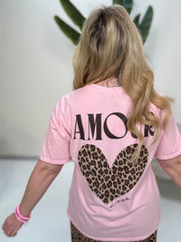 Statement Shirt rosa AMOUR