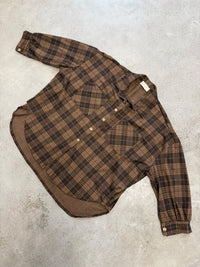 Weiches Oversize Flanellhemd kariert toffee/chocolate