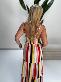 Luftiges Sommer Kleid FOREVER A BOHO GIRL rosa/weiß/buttermilk lemon/rot