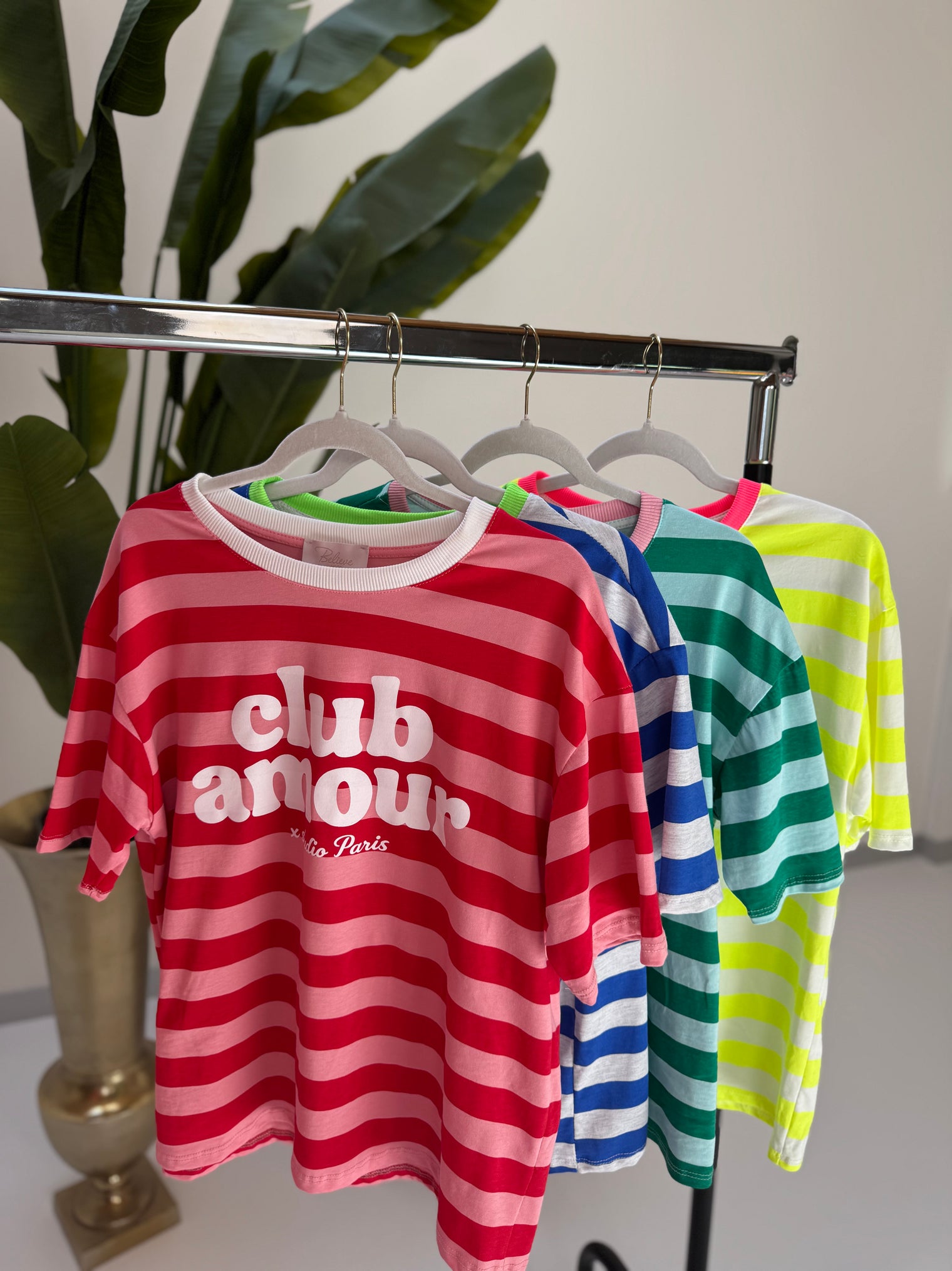 Statement Shirt grün/mint gestreift CLUB AMOUR