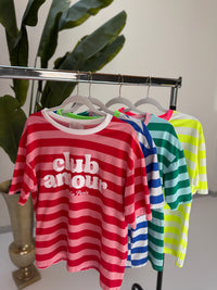 Statement Shirt grün/mint gestreift CLUB AMOUR