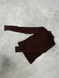 Turtle Neck Viskose Shirt chocolate