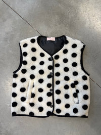 DOTS Weste Teddy weiß/schwarz