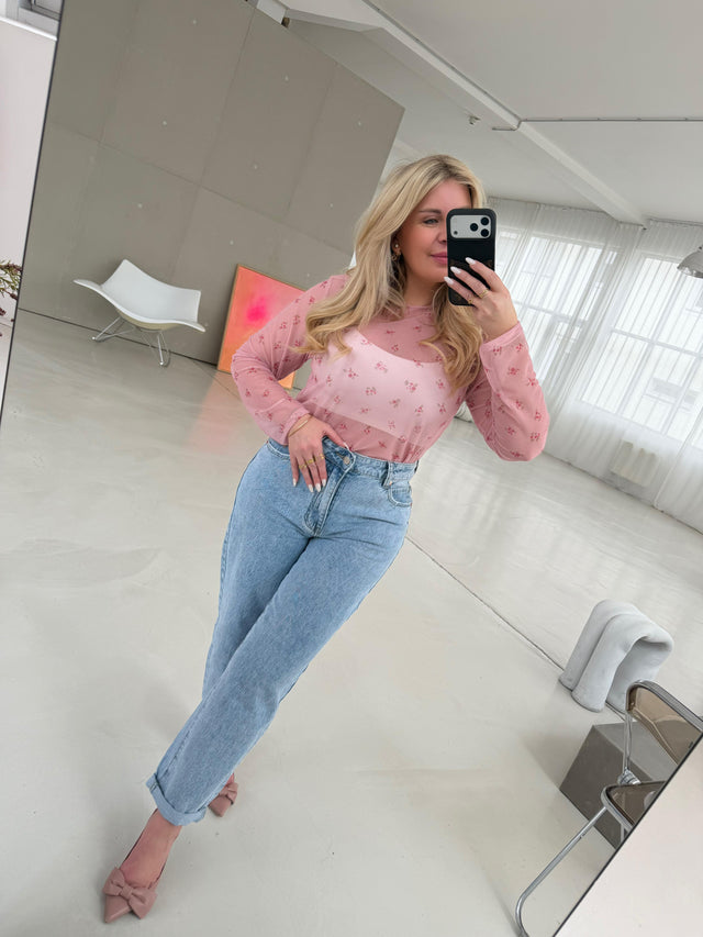 Stretch MOM Jeans BASIC light denim blue