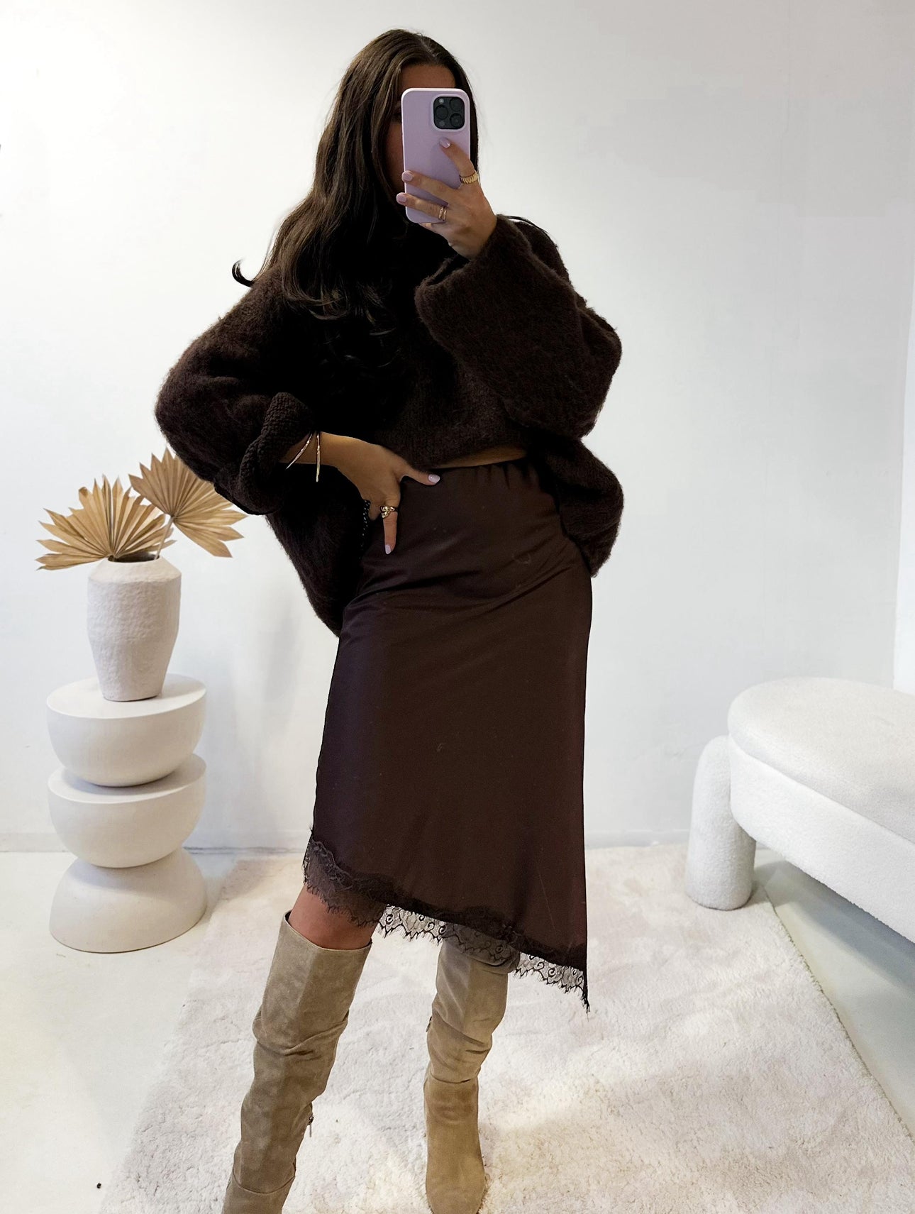 Strickpullover chocolate brown CLOUDY super weich