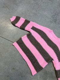 Strickpullover ONLY COZY VIBES rosa/taupe