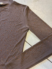 Mesh Body transparent SPARKLE MOMENT chocolate