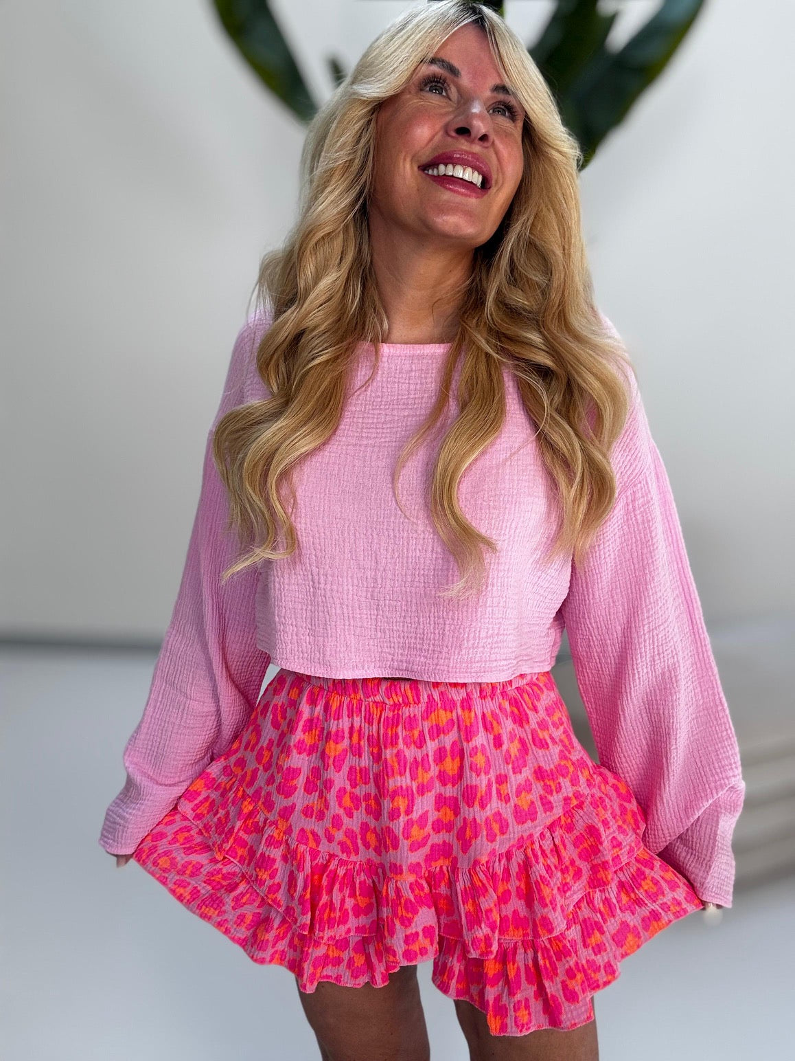 Musselin Hosenrock LEO LOVER rosa/pink
