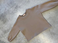 Sweater mit Rückenstickerei CREME DE LA CREME taupe