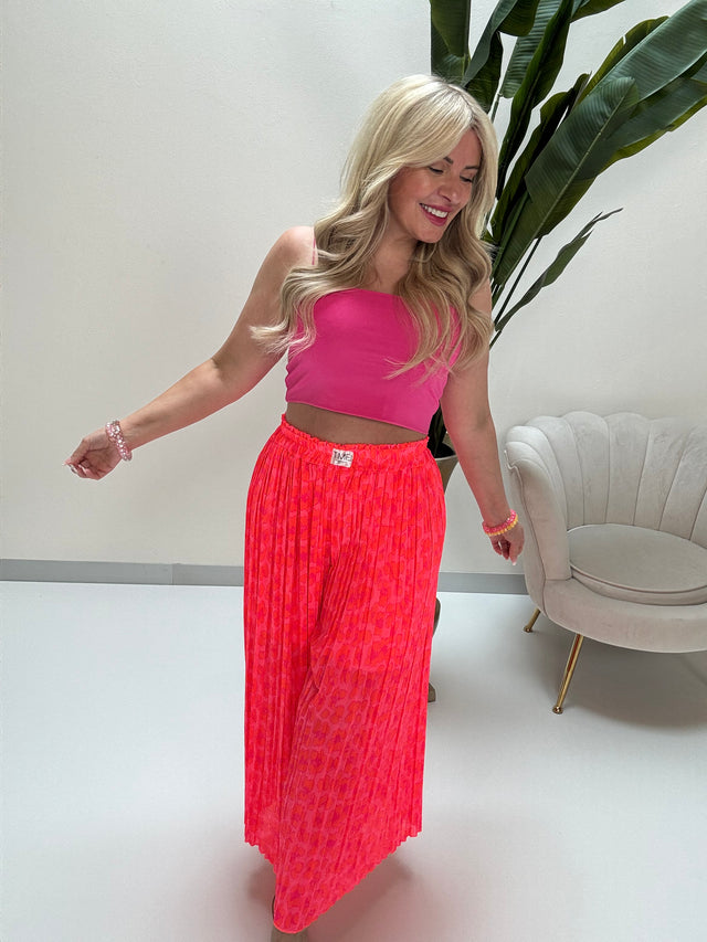 Signature Plisseehose hot pink LEO POWER orange/fuchsia