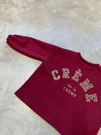 Sweater mit Rückenstickerei CREME DE LA CREME burgundy