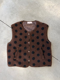 DOTS Weste Teddy chocolate/schwarz