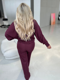 Zweiteiler ELEGANCE burgundy super soft