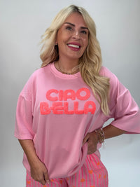 Statement Shirt Ciao Bella - Rosa/pink