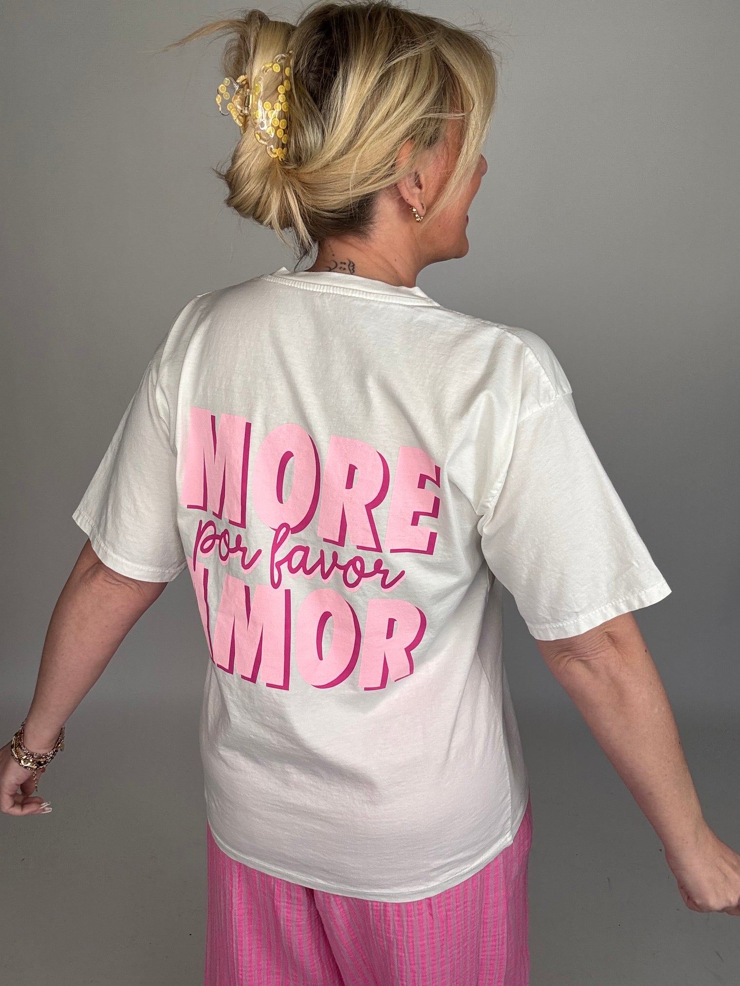Statement Shirt MORE AMOR weiß