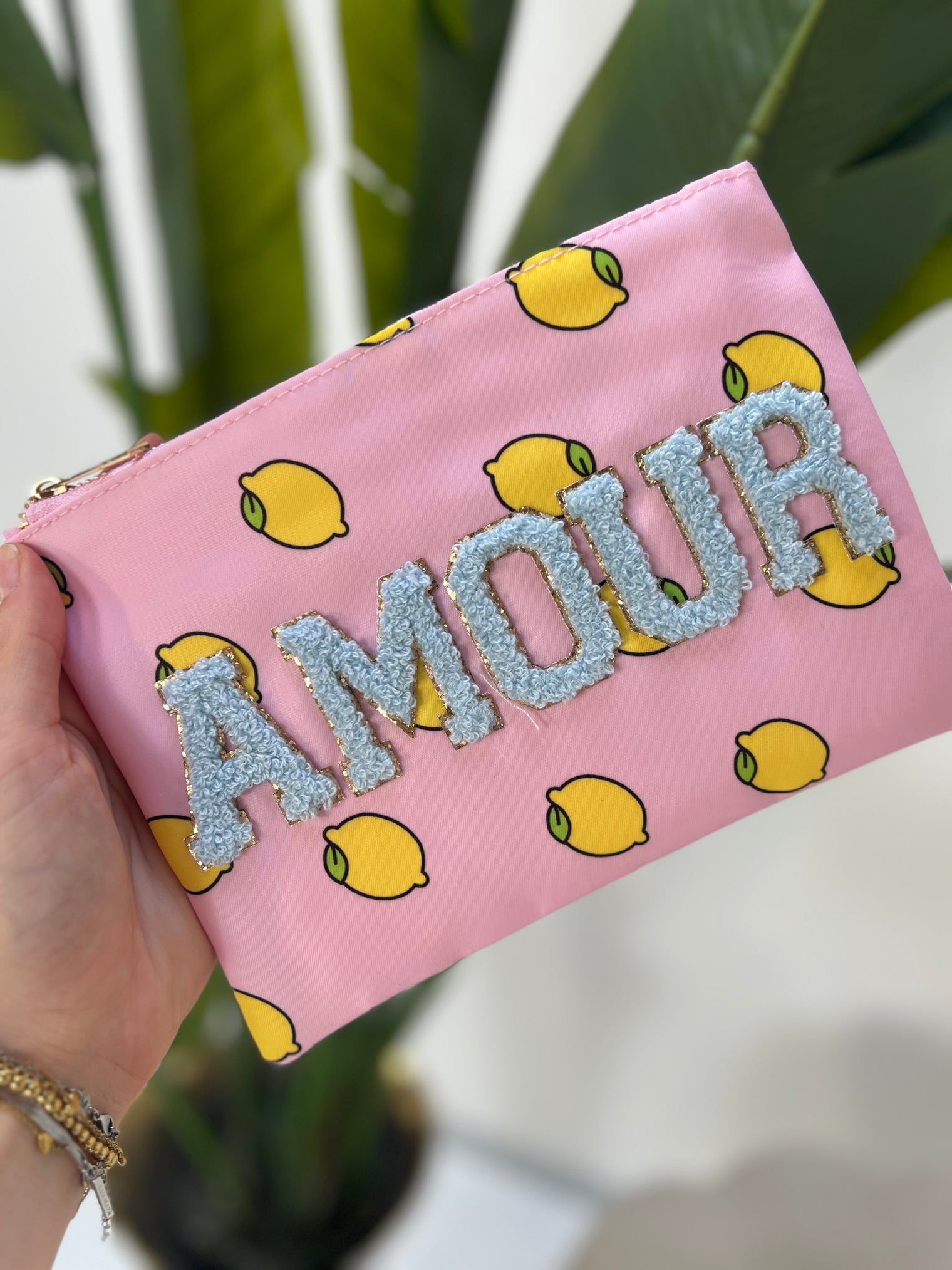 Bag AMOUR rosa mit Zitronen