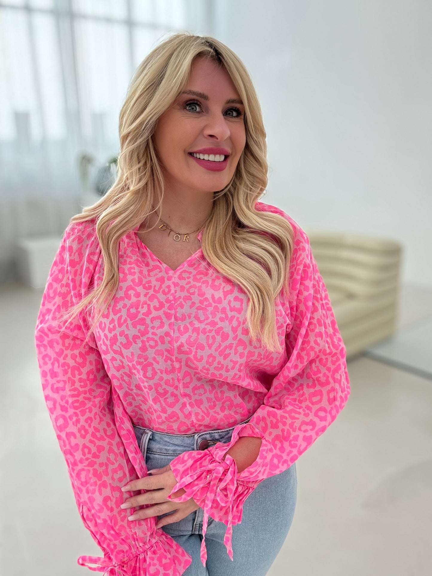 Bluse LEO LOVER electric pink