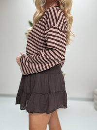 Rock mit integrierter Shorts COTTON GIRL dunkelbraun