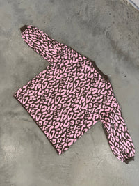 Cozy Strickpullover im angesagten Leo Muster taupe/rosa