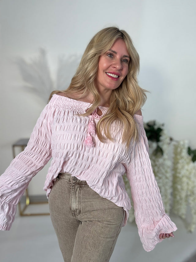 Tunikabluse BOHO BESTIE rosa