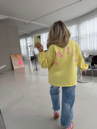 Sweater gelb LIEBE