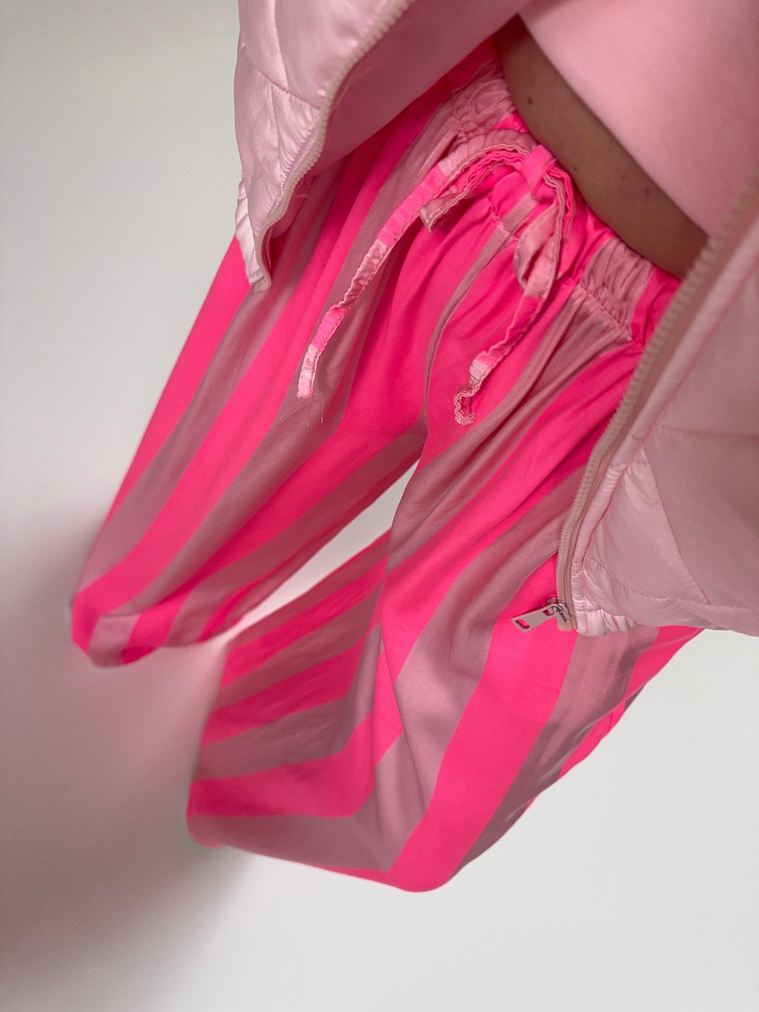 Hose mit Seide BLOCK STRIPES rosa/hot pink