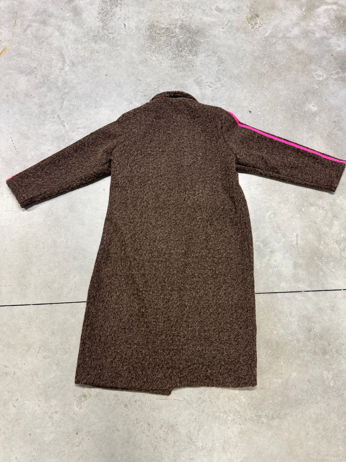 Mantel SPORTY COZYNESS chocolate/pink mit seitlichen Streifen