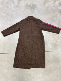 Mantel SPORTY COZYNESS chocolate/pink mit seitlichen Streifen