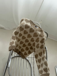 Signature Pullover BIG HEARTS creme&beige