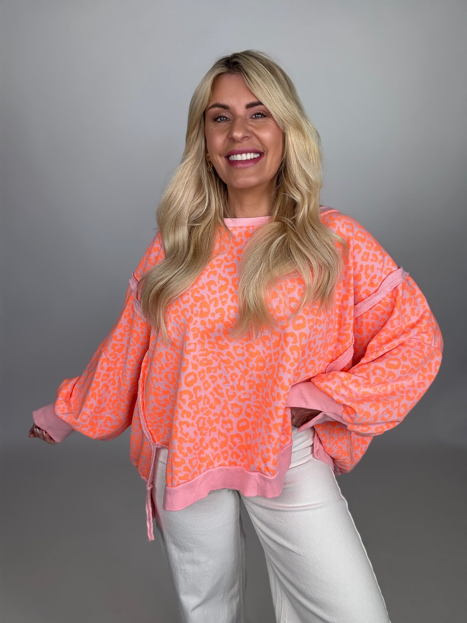 Sweater super weich rosa Leo Orange