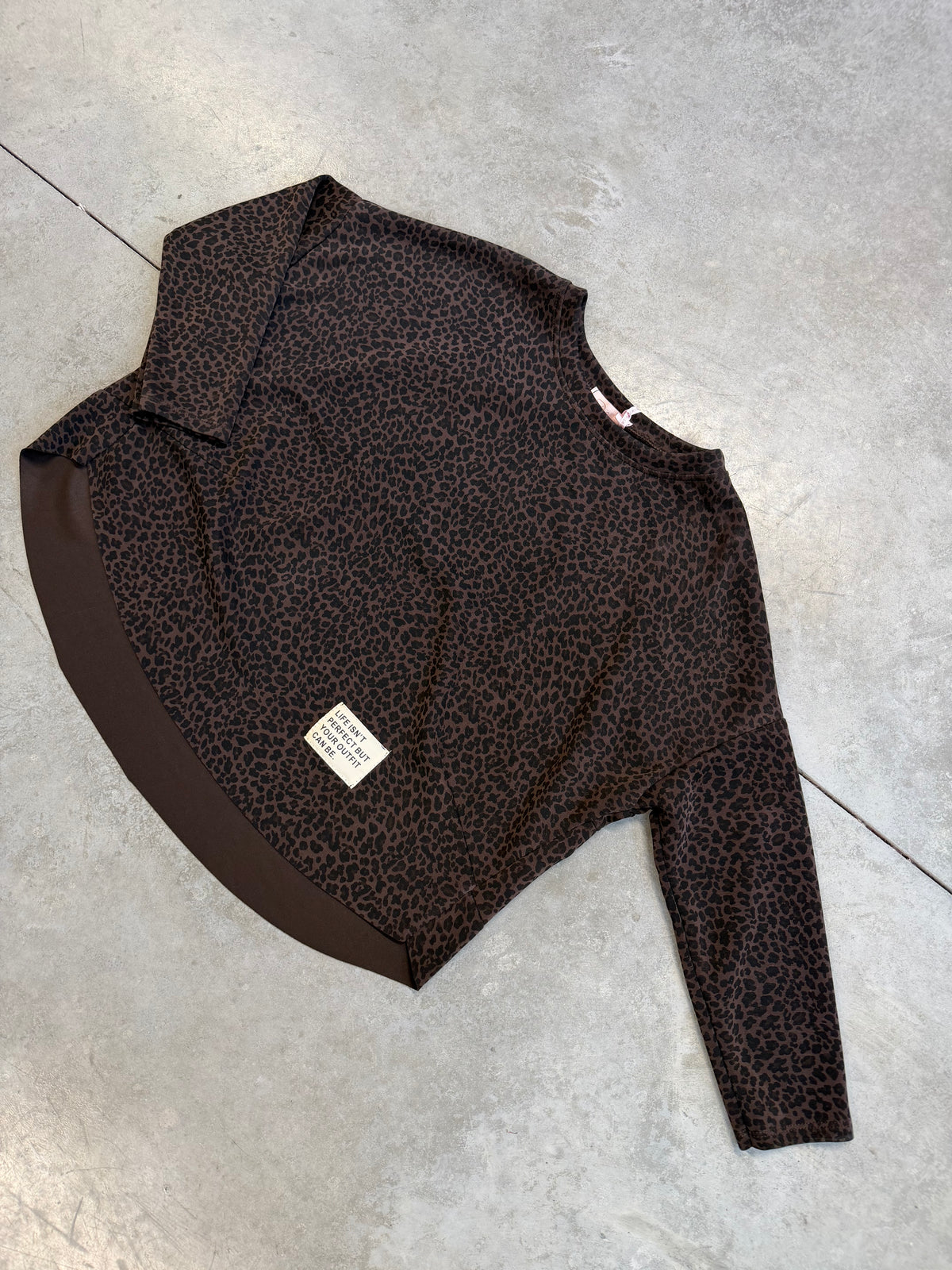 Butterstoff Langarmshirt LIGHT PERFECT OUTFIT chocolate LEO