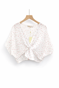 Cropped Bluse weiß Romantic Lover