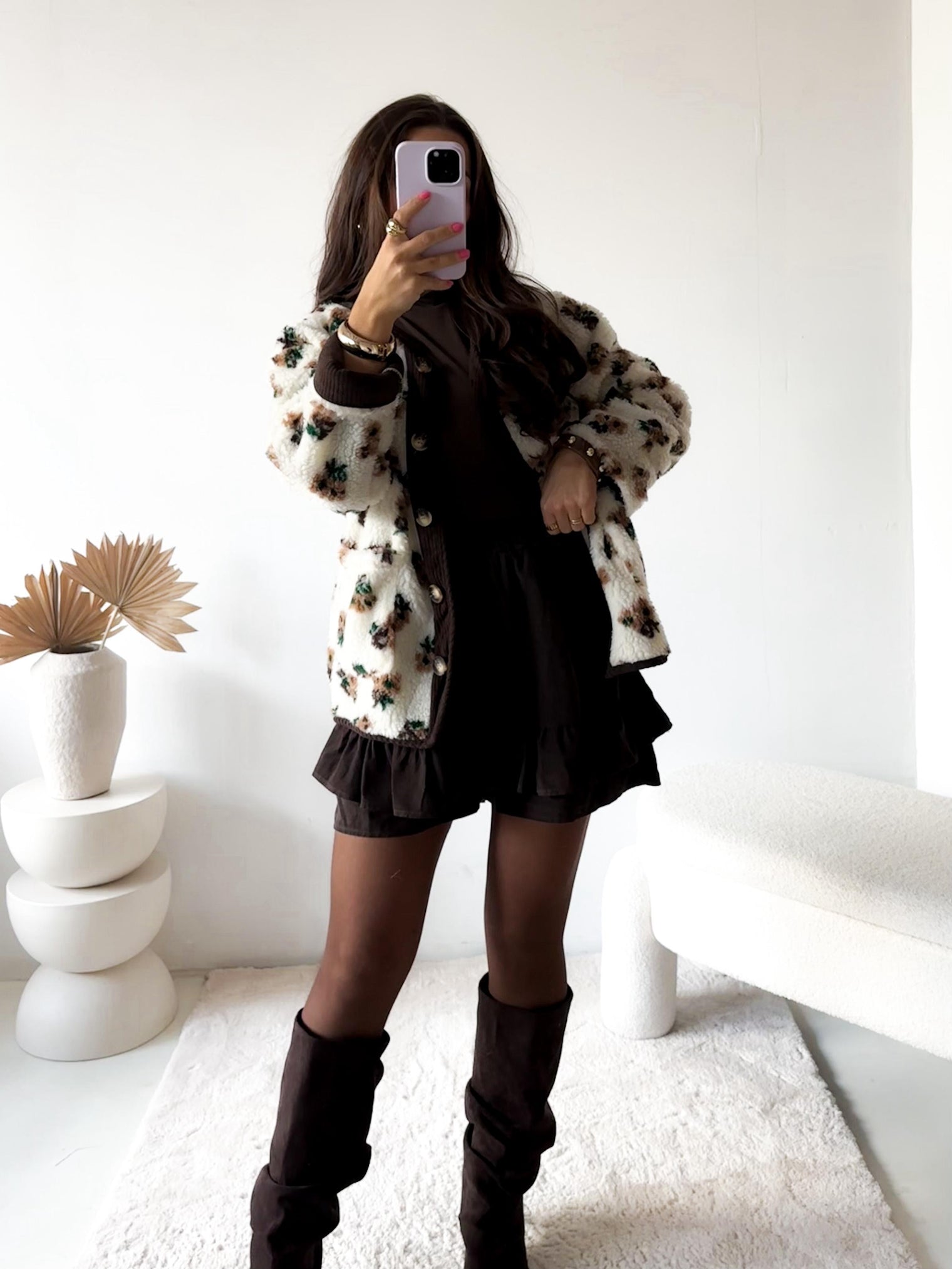 Teddyjacke Romantik Flower