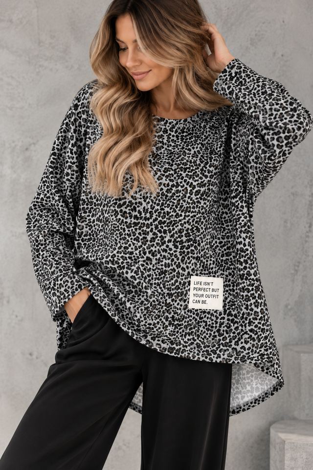 Butterstoff Langarmshirt LIGHT PERFECT OUTFIT grau LEO