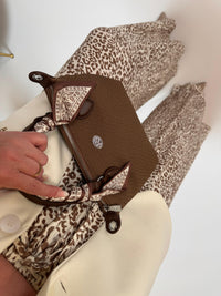 Canvas Hänkeltasche coffee mit hochwertigem Tuch