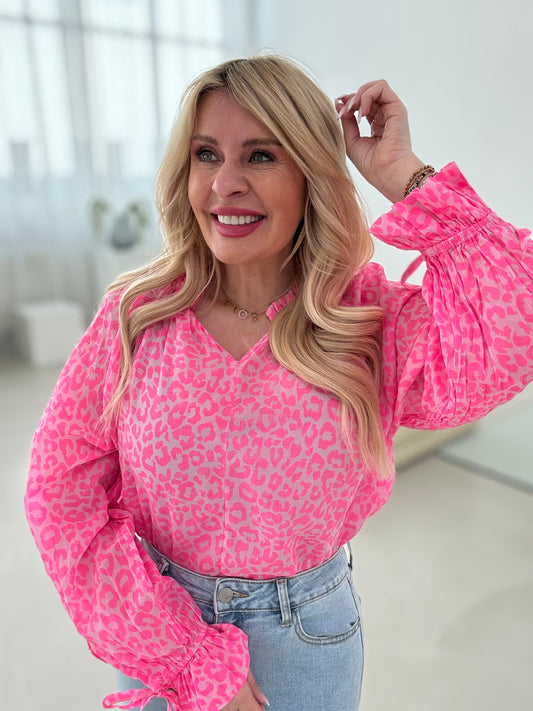 Bluse LEO LOVER electric pink