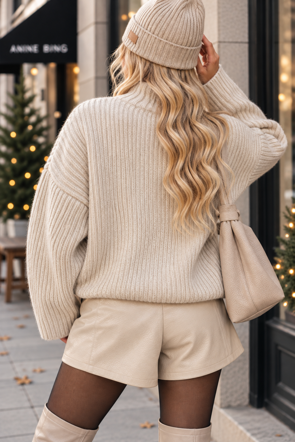 Strickjacke mit Knopfleiste creme