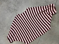 Oversize Strickpullover Stripes mit Alpakaanteil ruby red/light rosé