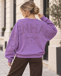 Sweater mit Rückenprint COPENHAGEN winterflieder