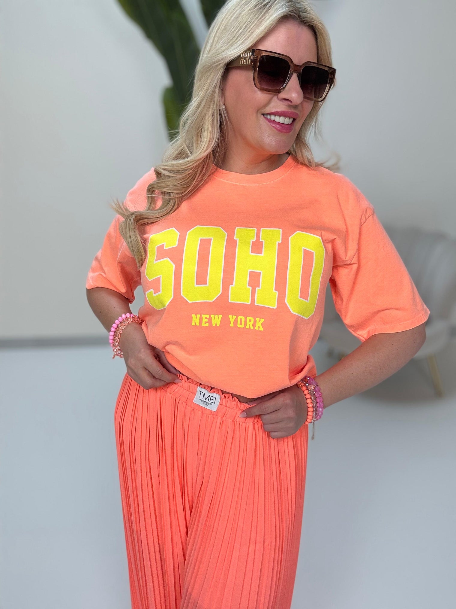 Statement Shirt peach SOHO gelb