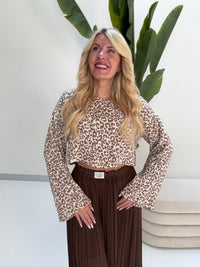 Cropped Musselin Oberteil MUSSELIN MUST-HAVE LEO creme/beige