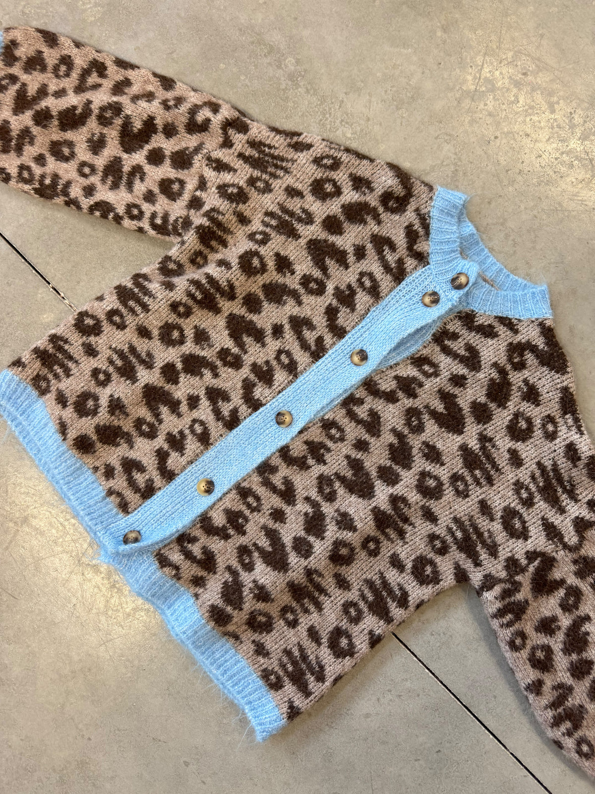 Strickjacke taupe WILD&COZY taupe blau