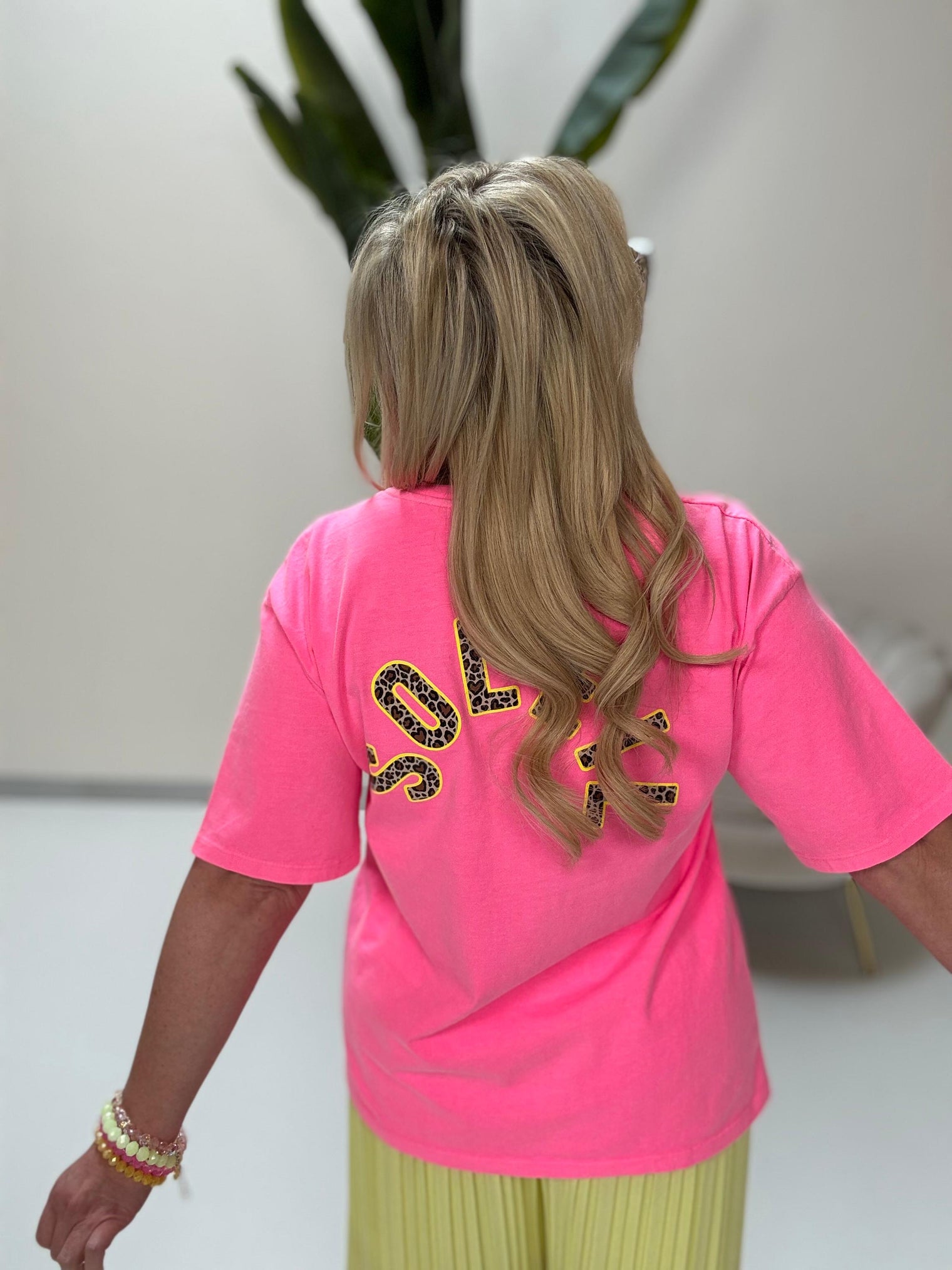 Statement Shirt pink SOLEIL mit Rückenprint