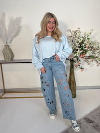 Stretch Jeans FLOWER CUT-OUTS